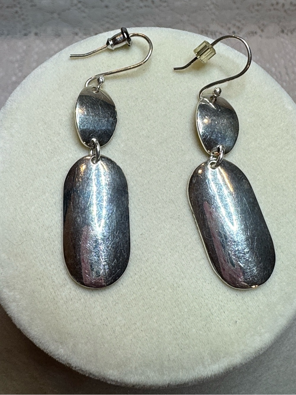 Sterling Silver 925 Double Drop Silver Dangle Earrings Made Mexico  8.03g